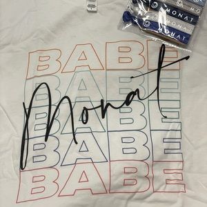 MONAT shirt & hair ties bundle